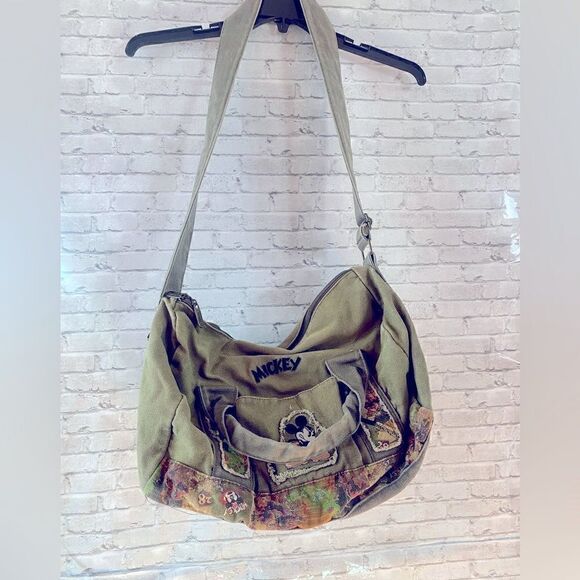 Disney Mickey Mouse Bag Canvas Adventure Bag Tote Purse - Picture 3 of 9